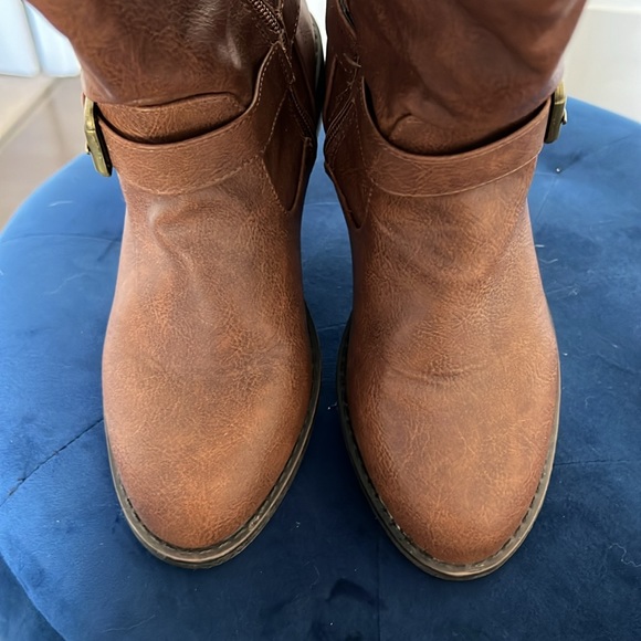 Talisa Sweater Cuff Cognac Riding Boot - Picture 3 of 8